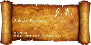 Jakab Márton névjegykártya